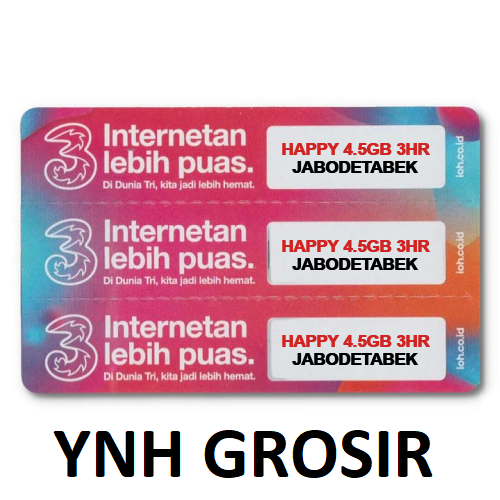 VOUCHER THREE HAPPY 4.5GB 3HR JABODETABEK