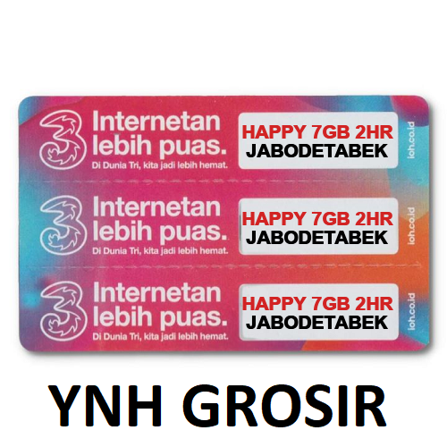 VOUCHER THREE HAPPY 7GB 2HR JABODETABEK