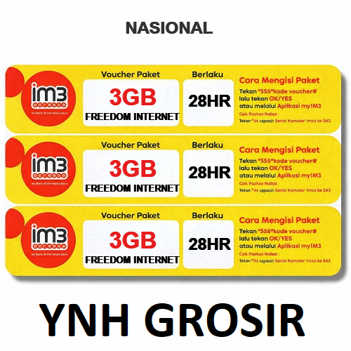 Voucher Indosat FREEDOM INTERNET 3GB 28HR NASIONAL