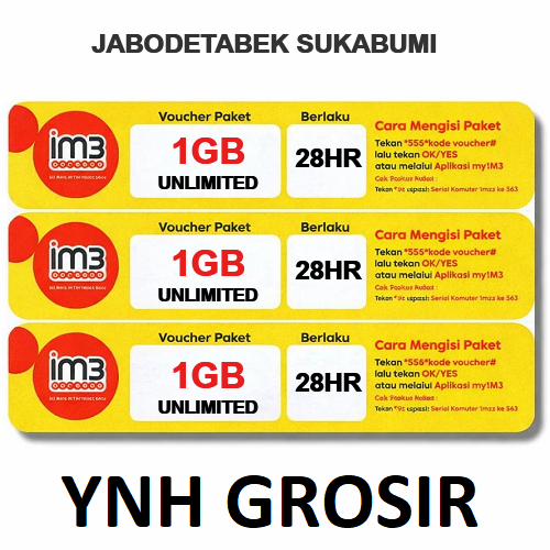 Voucher Indosat UNLIMITED 1GB 28HR JABODETABEK SUKABUMI