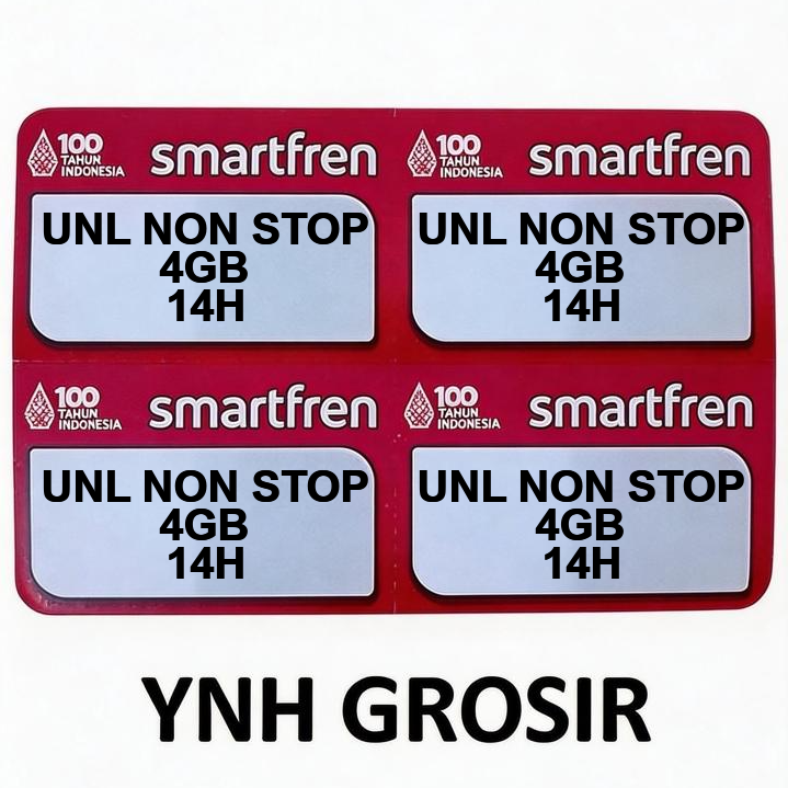 Voucher smart UNLIMITED NONSTOP 4GB 14HR